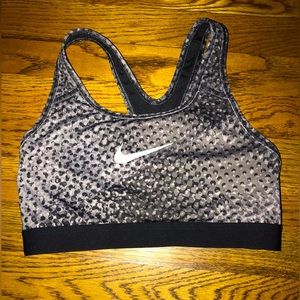 Nike Gray Pattern Sports Bra